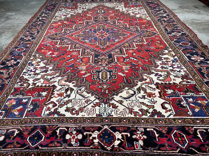7'3"x10'3" Hand-Knotted 100% Wool Herize Carpet - Area Rug