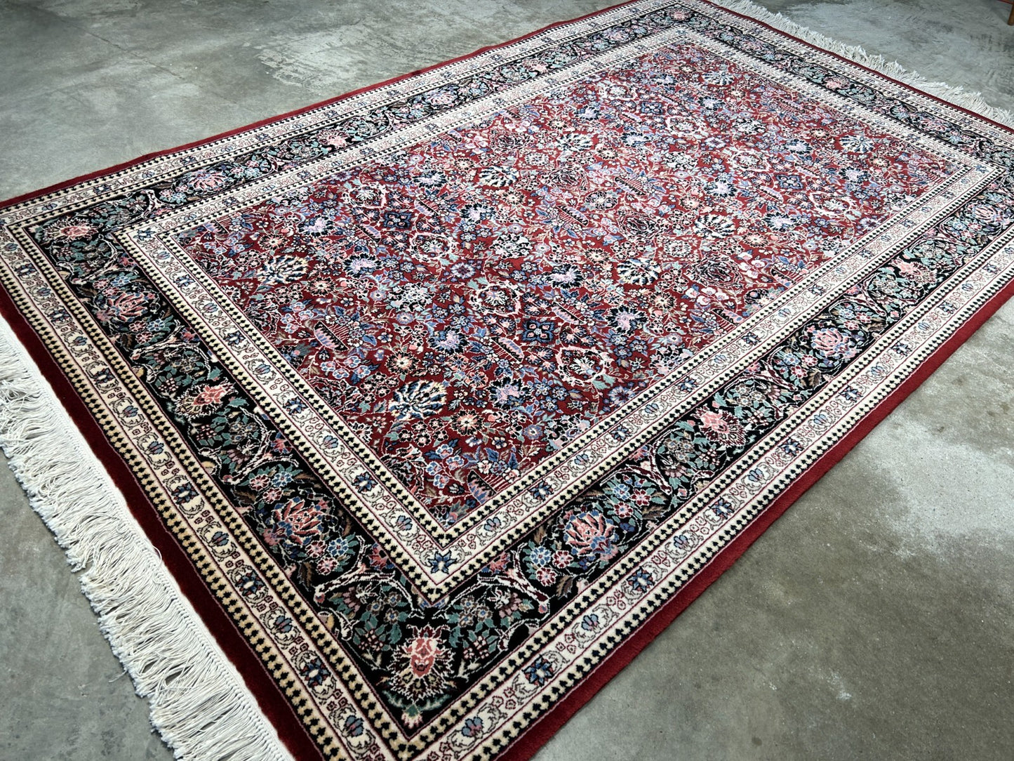 5'9"x8'9" Hand-Knotted 100% Wool Pile SinoPersian Carpet - Area Rug