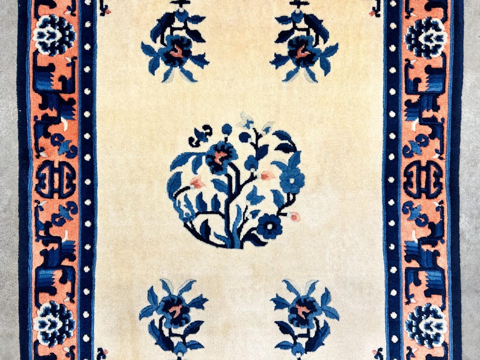 3'x5' Hand-Knotted 100% Wool Pile Art Deco Rug