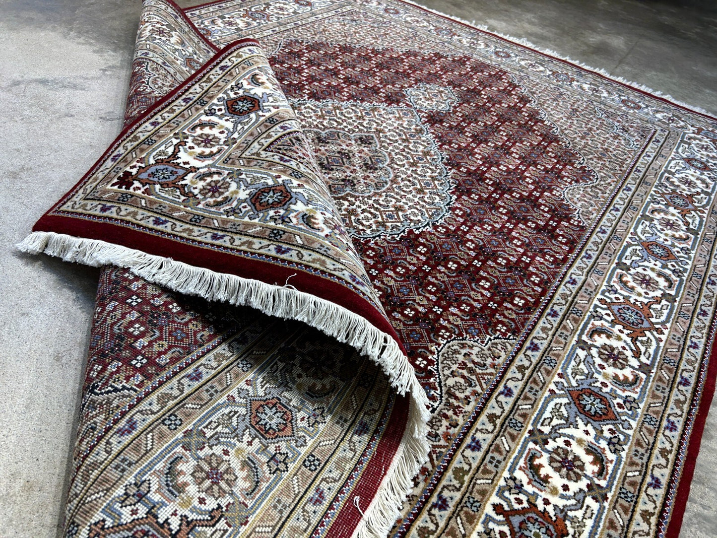 5'8"x7'8" Hand-Knotted 100% Wool Pile Tabrize Design Carpet - Area Rug