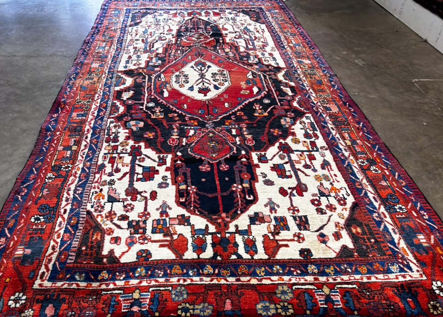 5'1" x 10'10'' Hand-Knotted 100% Lamb Wool Carpet - Nahavande Area Rug