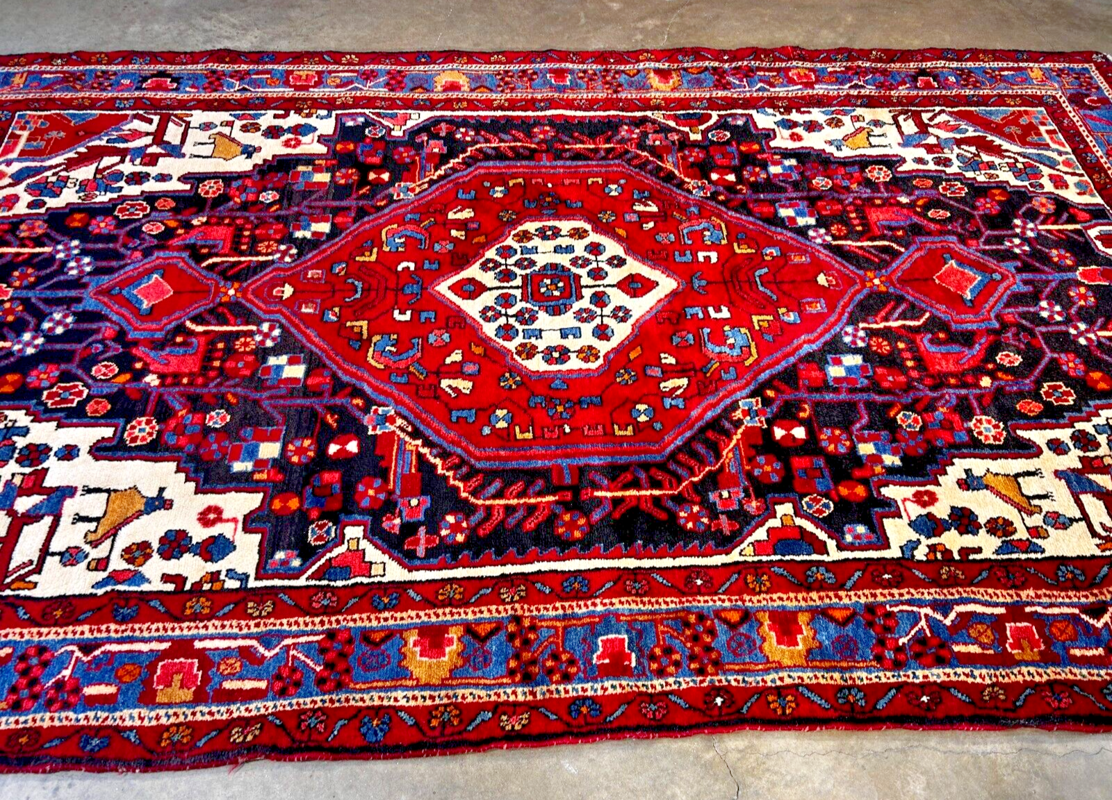 5'4" x 9'5" Hand-Knotted 100% Wool Carpet - Hamadane Area Rug