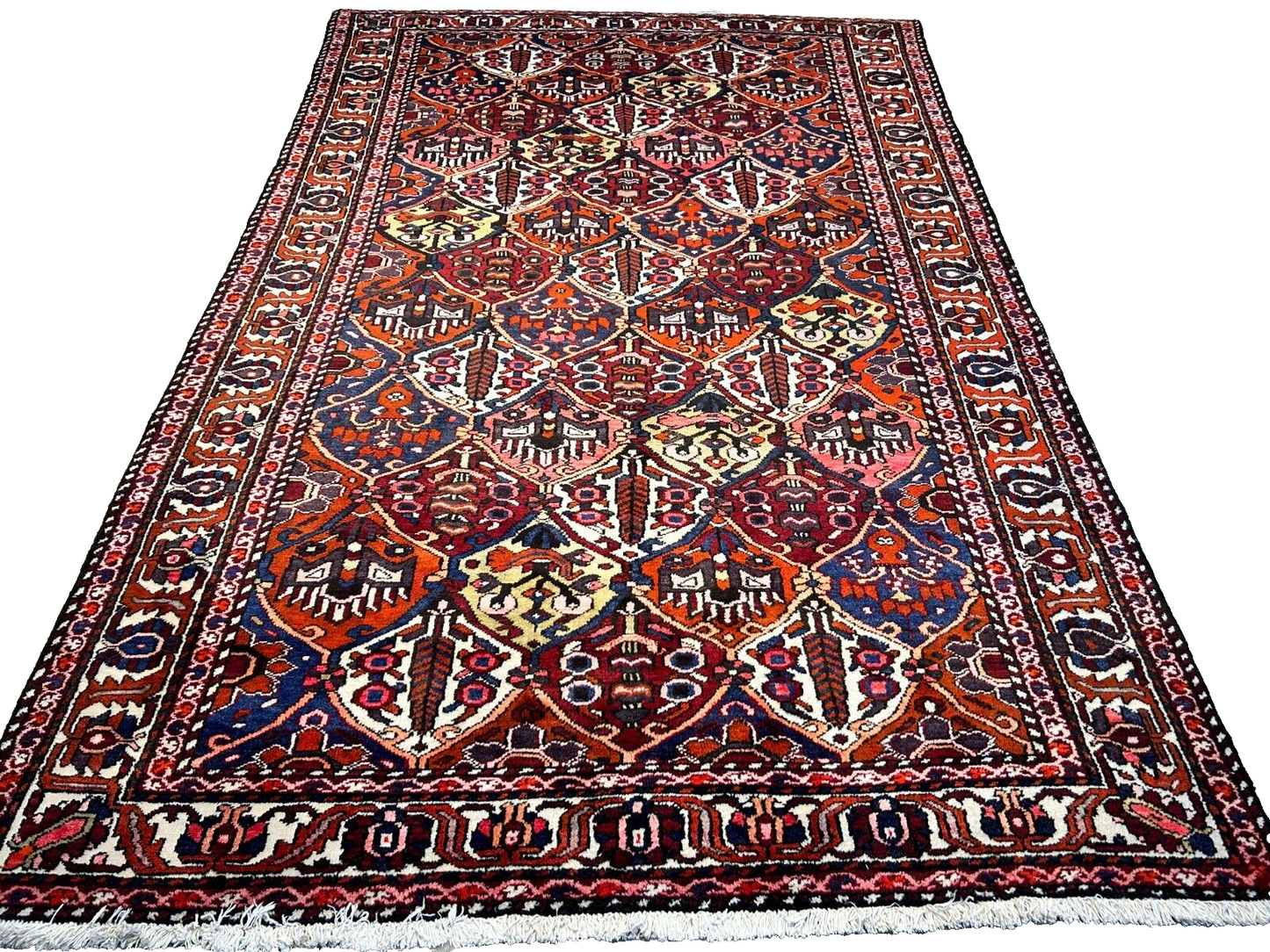 6'6"x10'1" Hand-Knotted 100% Lamb Wool Bakhtiarie Carpet - Area Rug