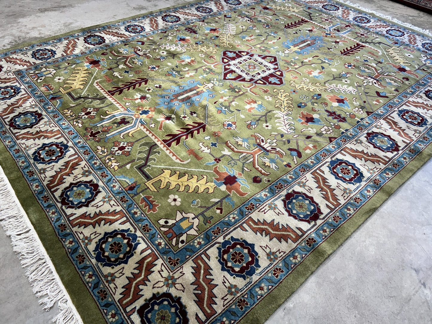 8'10"x11'8" Hand-Knotted 100% Wool Pile Oriental Rug