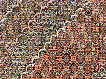 6'10"x10'1" Fine Hand-Knotted Wool & Silk Blend Tabrize Mahi Carpet - Area Rug