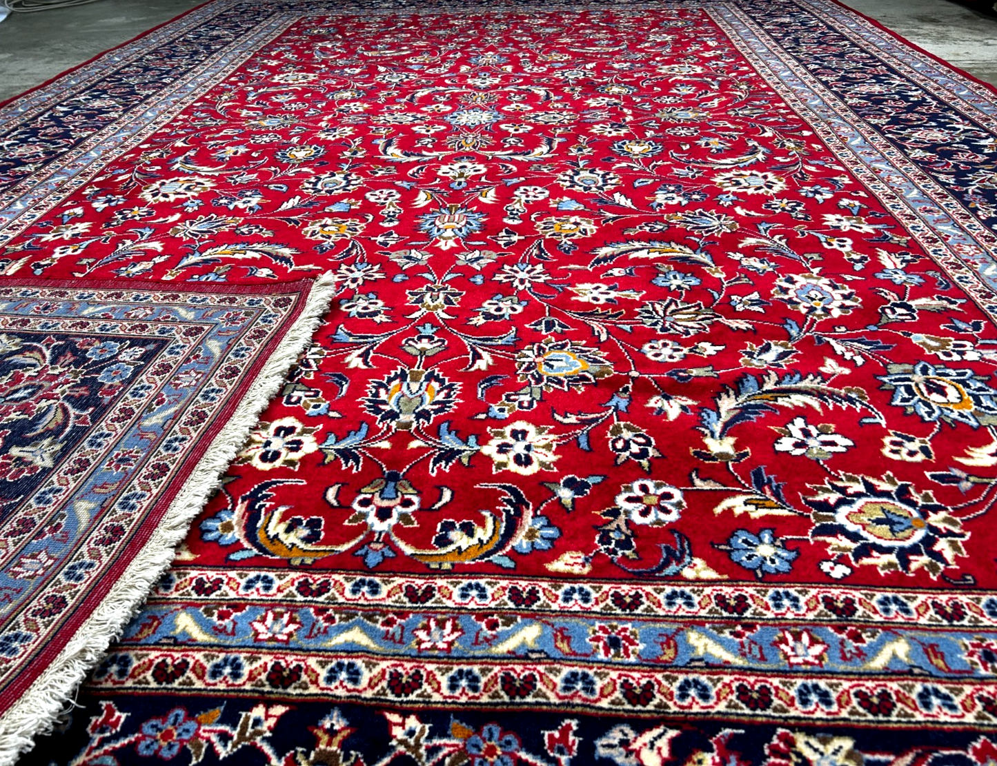 8'2"x12'1'' Fine Hand-Knotted Fine 100% Wool Pile  Kashane Area Rug