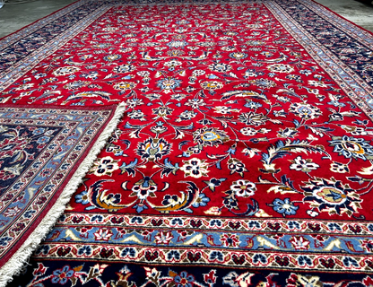 8'2"x12'1'' Fine Hand-Knotted Fine 100% Wool Pile  Kashane Area Rug