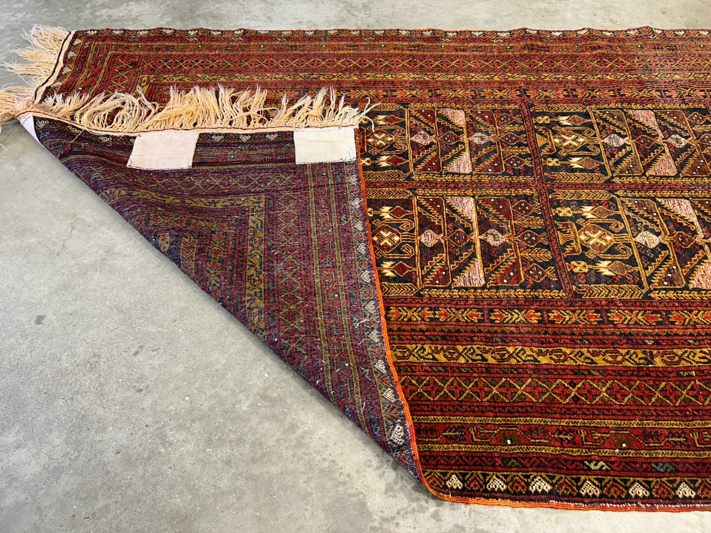 3'10"x6'3" Vintage Hand-Knotted 100% Wool Pile Oriental Area Rug - Carpet