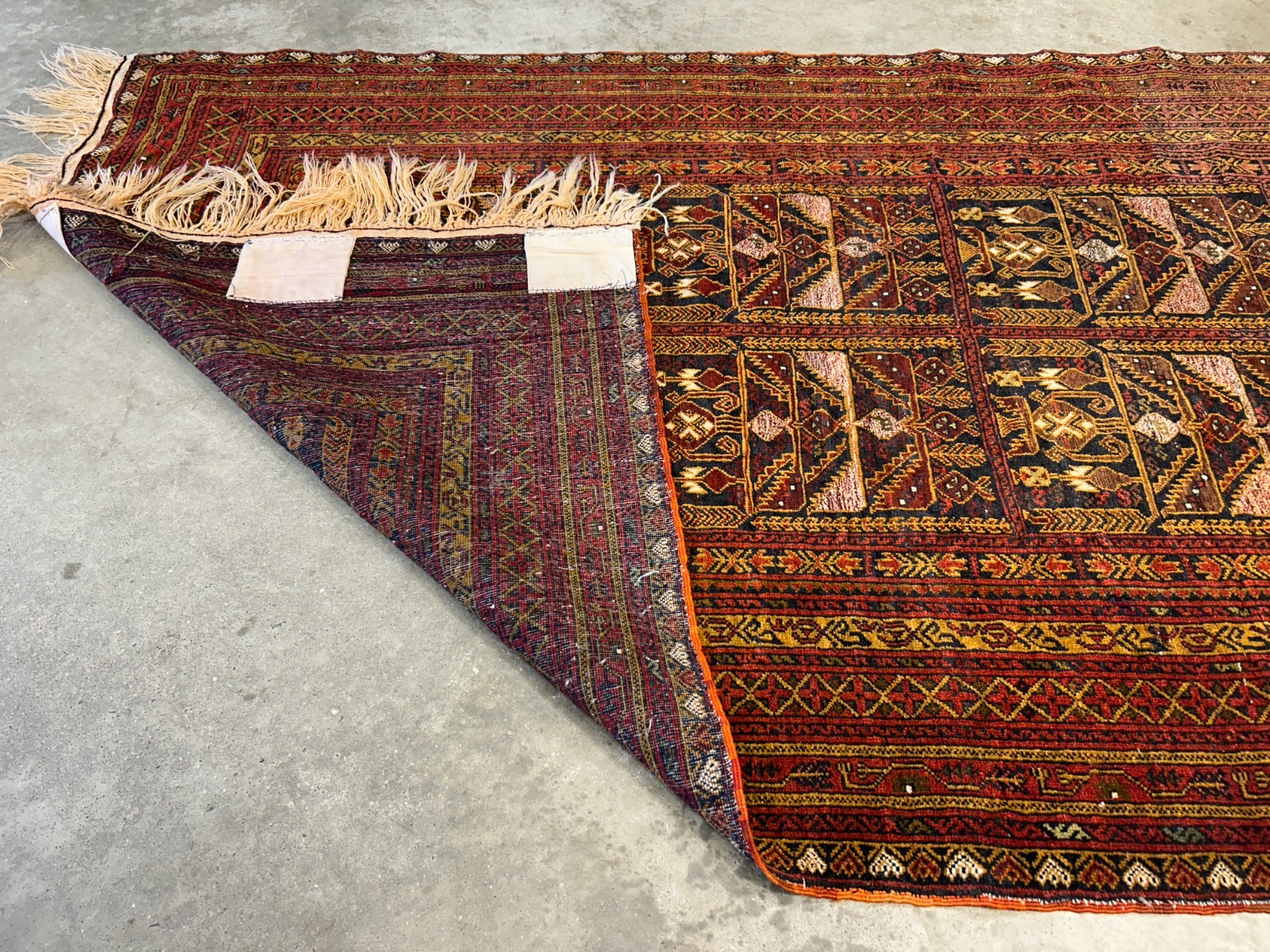 3'10"x6'3" Vintage Hand-Knotted 100% Wool Pile Oriental Area Rug - Carpet