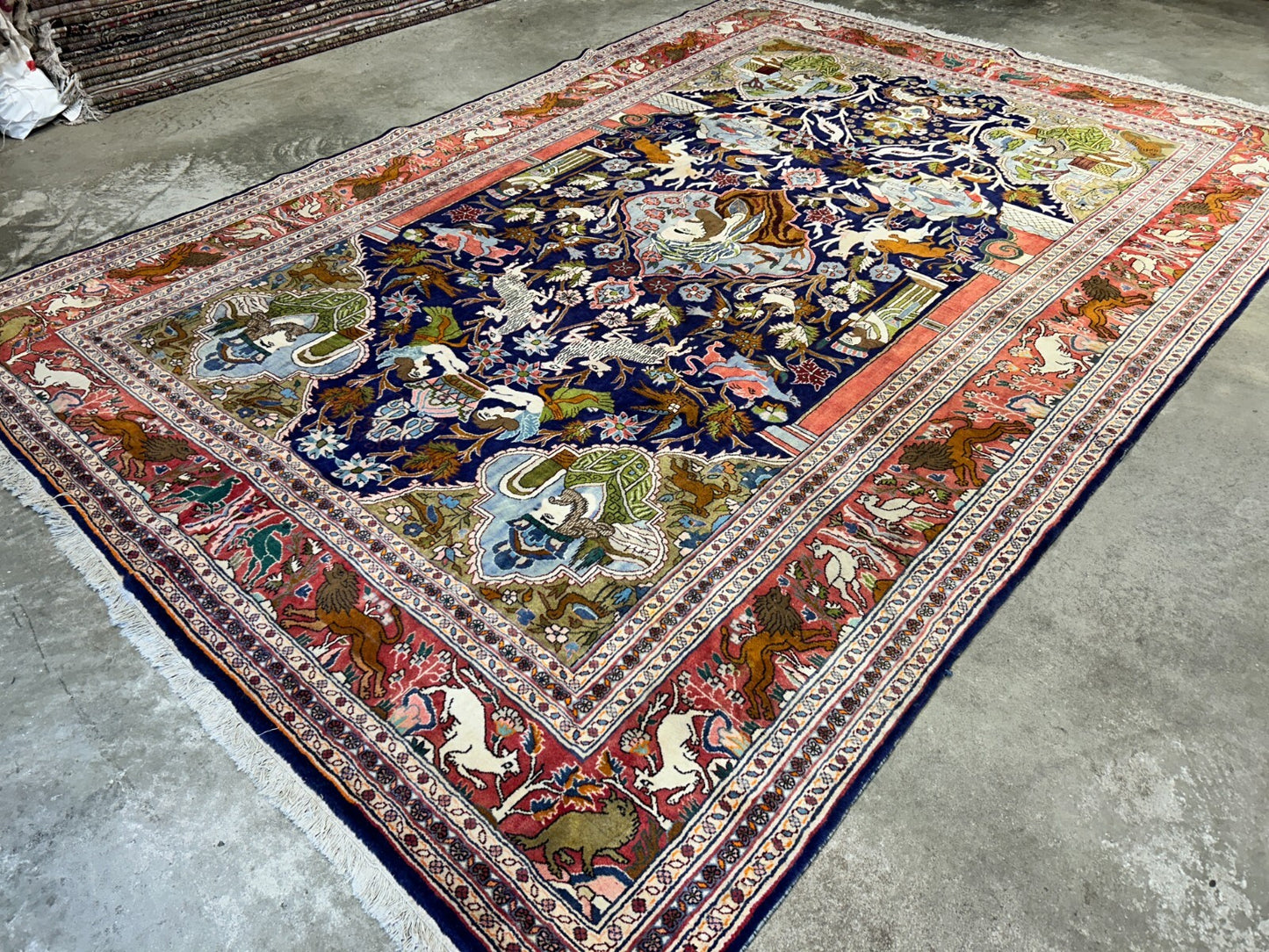 8'4"x11'10" Hand-Knotted 100% Wool Pile Pictorial Kolyayie Rug