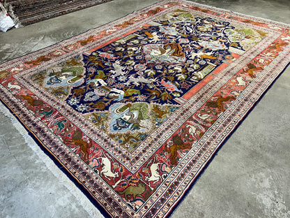 8'4"x11'10" Hand-Knotted 100% Wool Pile Pictorial Kolyayie Rug