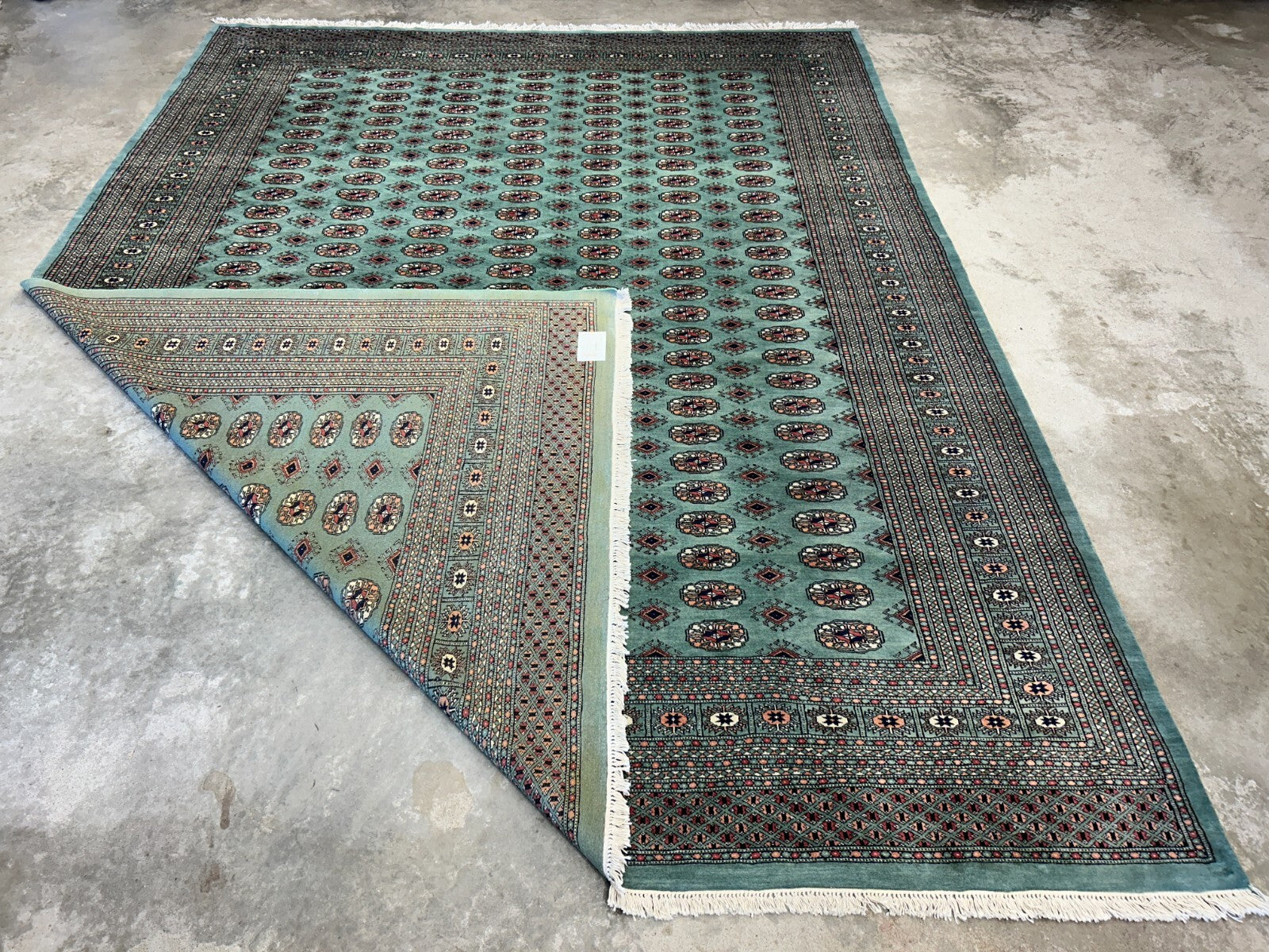 9'2"x12'2" Hand-Knotted 100% Wool Pile Bokhara Design Carpet - Area Rug