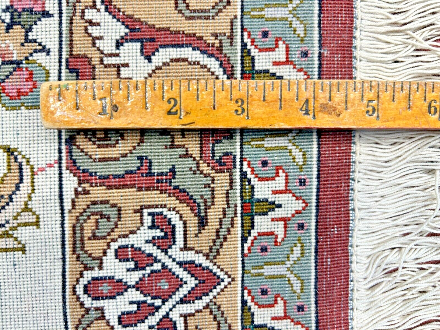 6'8"x10'4" Fine Hand-Knotted Wool & Silk Tabrize Rug - Area Carpet