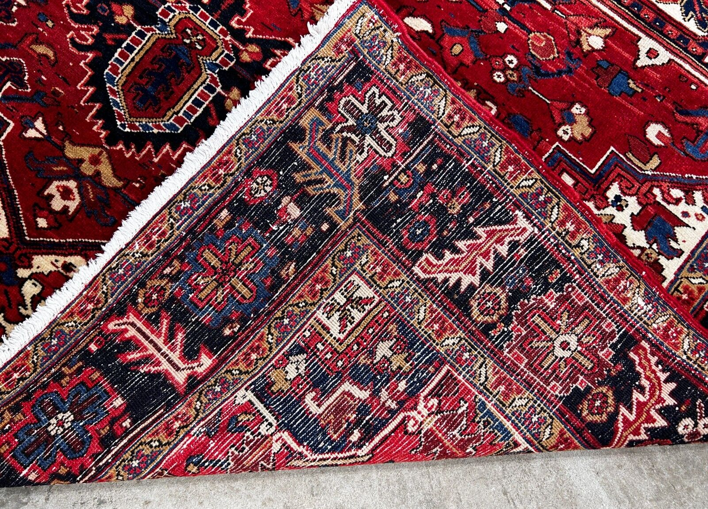 8'2" x 11'1'' Hand-Knotted 100% Wool Pile Herize Area Rug
