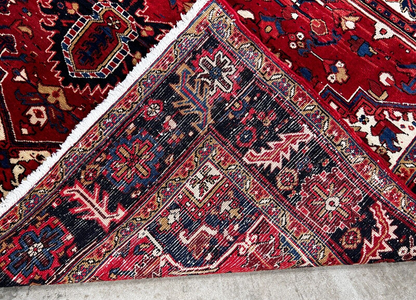 8'2" x 11'1'' Hand-Knotted 100% Wool Pile Herize Area Rug