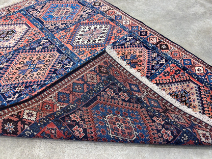 3'7"x4'9" Hand-Knotted 100% Wool Pile Yalamehe Carpet - Area Rug