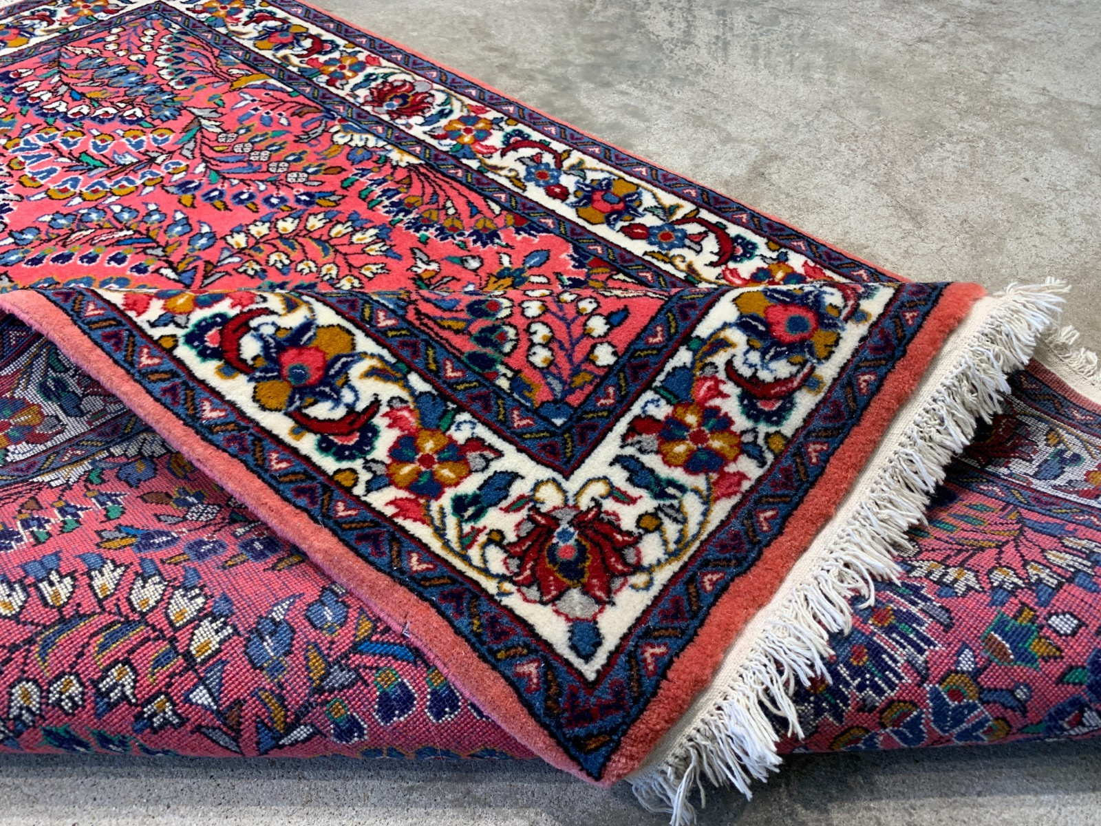 3'6"x5'2'' Hand-Knotted 100% Wool Pile Sarouke Area Rug