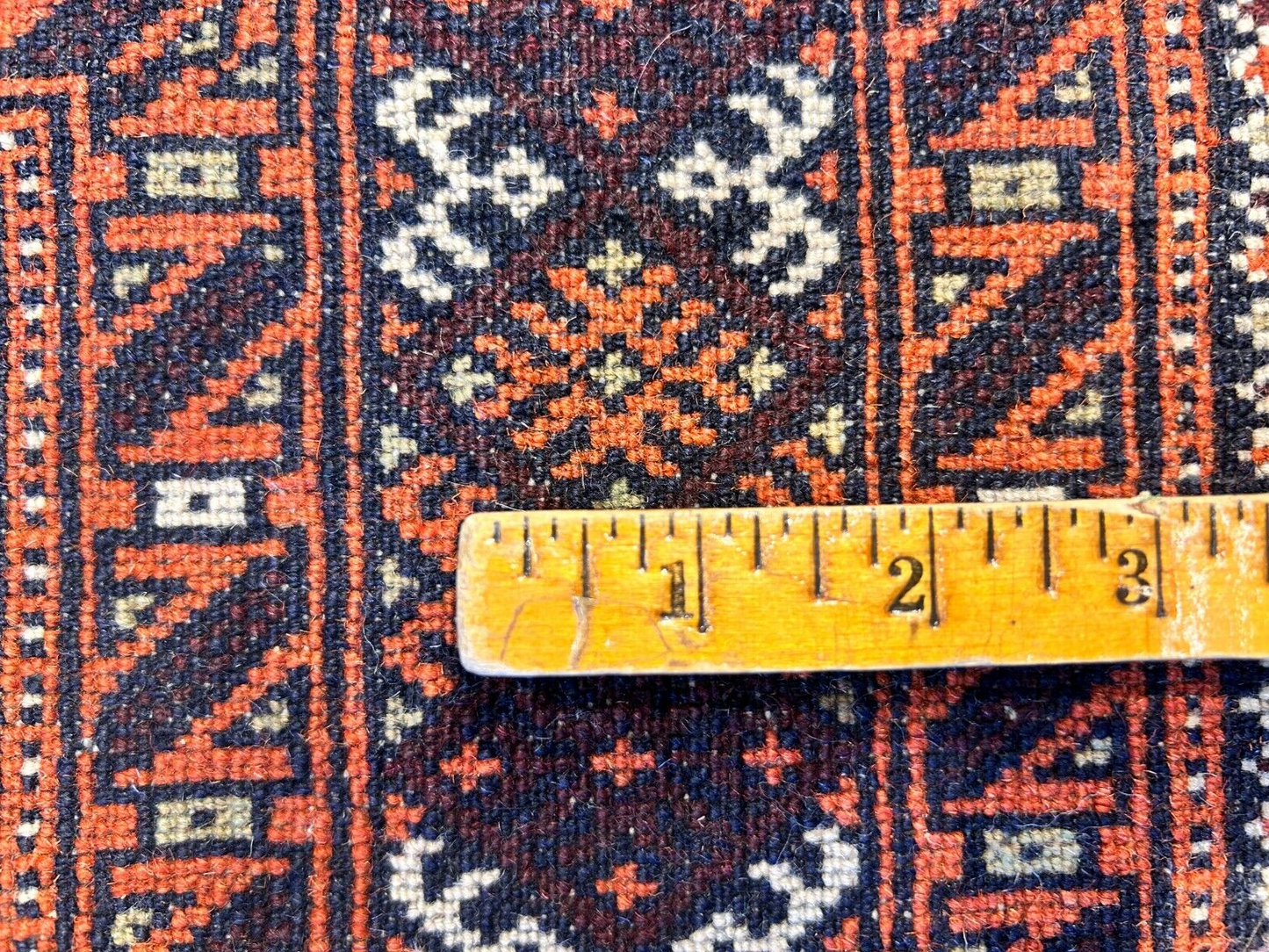 3'2"x4'6" Hand-Knotted 100% Wool Pile Afghan Area Rug