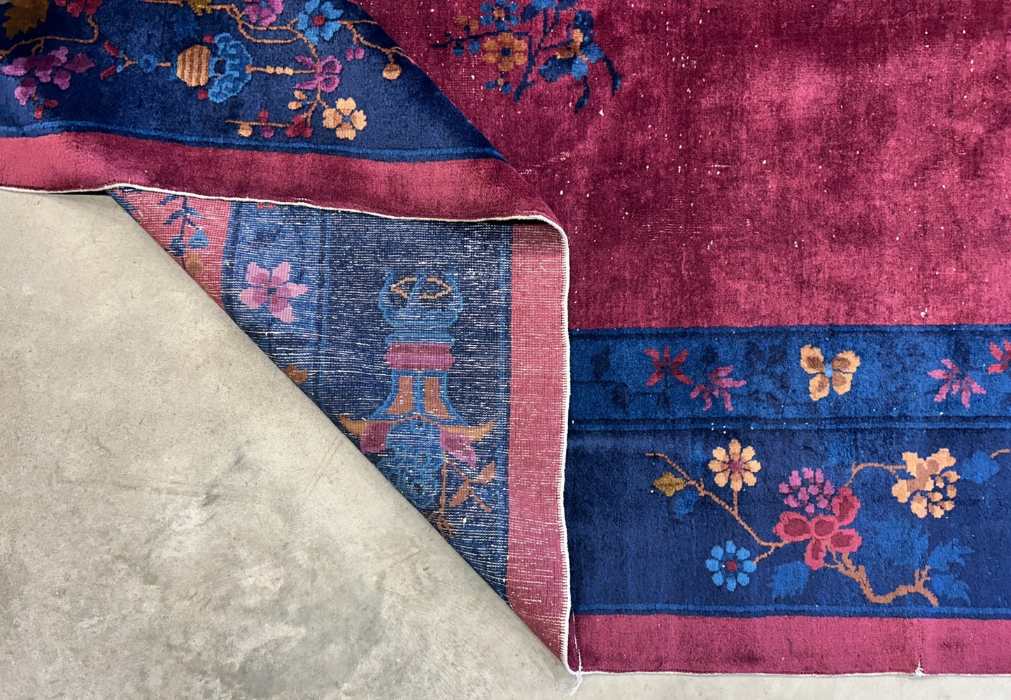 9'x12' Collector Antique Hand-Knotted 100% Wool Pile Art Deco Nichols Rug