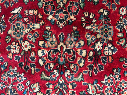 8'10"x12'2" Antique Fine Lamb Wool Sarouke Rug Hand-knotted Carpet