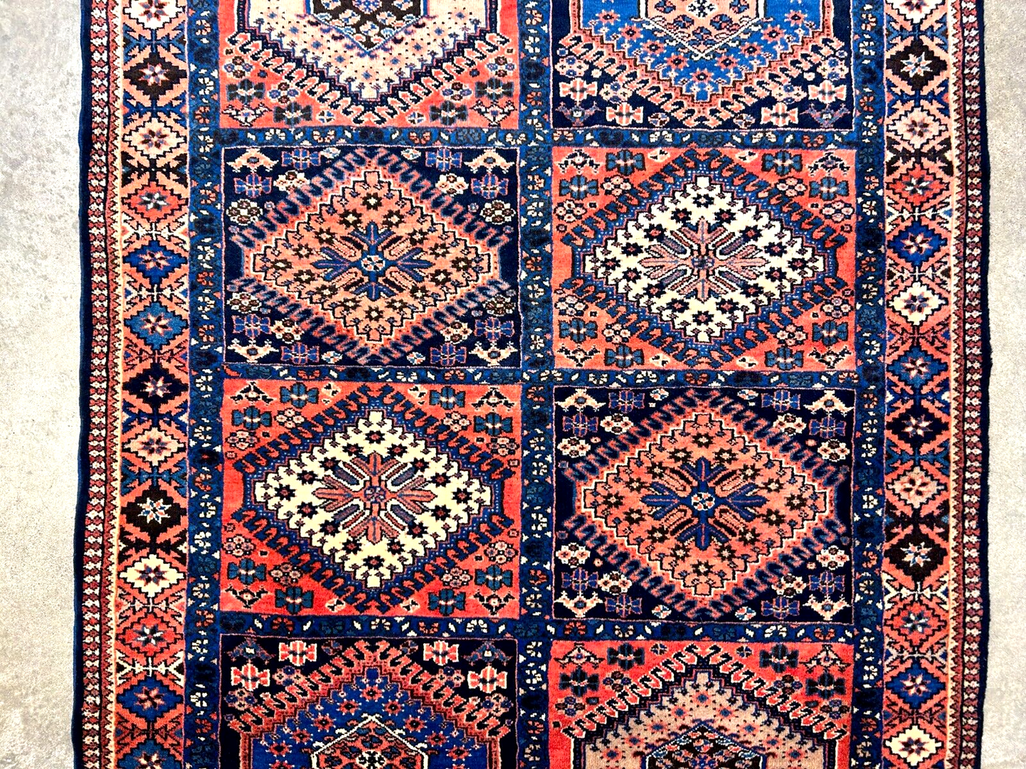 3'7"x4'9" Hand-Knotted 100% Wool Pile Yalamehe Carpet - Area Rug