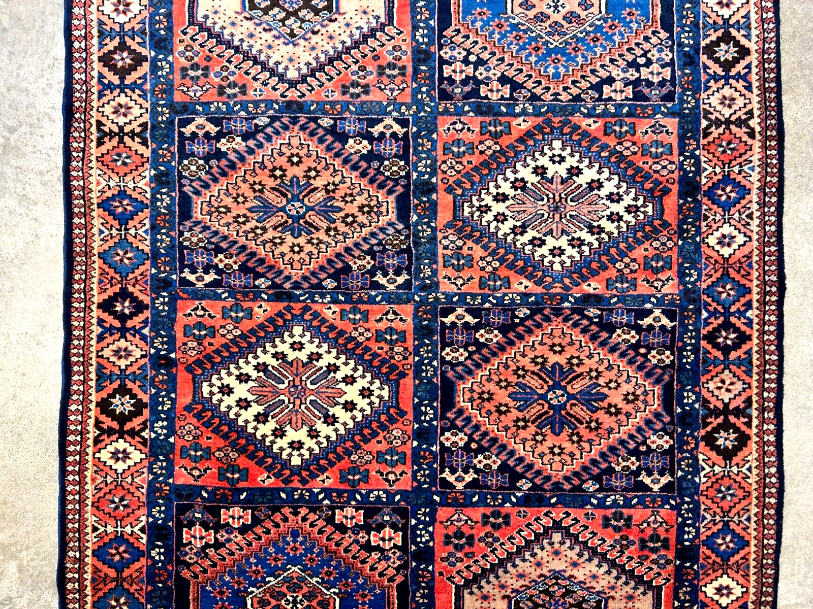 3'7"x4'9" Hand-Knotted 100% Wool Pile Yalamehe Carpet - Area Rug