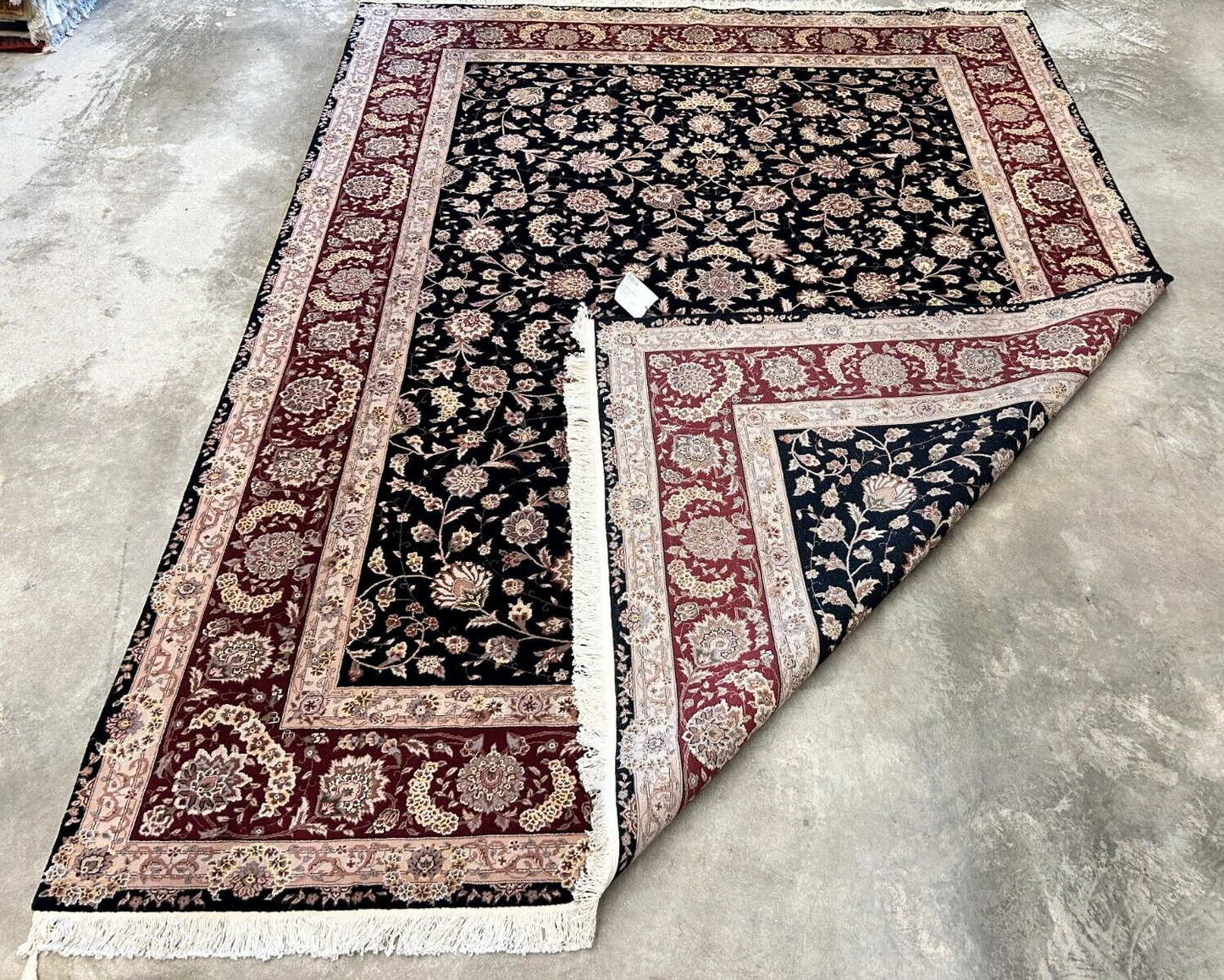 8'6"x11'6" Hand-Knotted Wool & Silk Pile Sinopersian Carpet - Area Rug