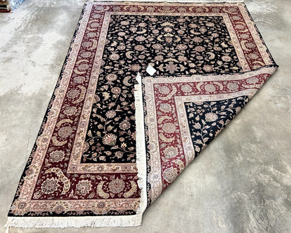 8'6"x11'6" Hand-Knotted Wool & Silk Pile Sinopersian Carpet - Area Rug