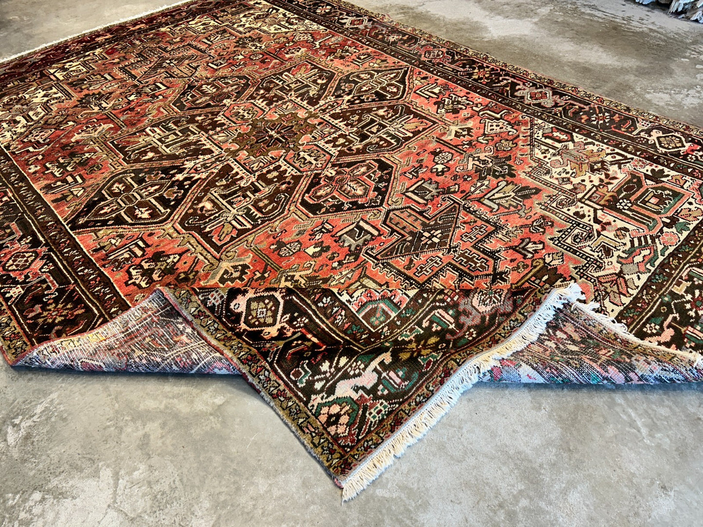 8'5"x11'10" Hand-Knotted 100% Wool Pile Herize Rug