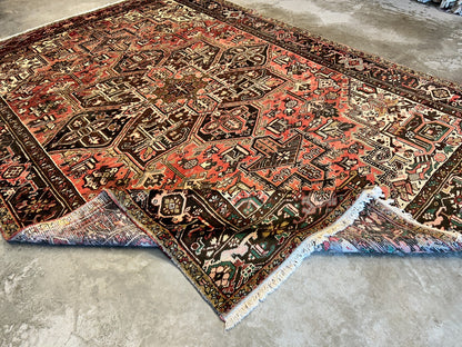 8'5"x11'10" Hand-Knotted 100% Wool Pile Herize Rug