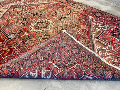 9'x11'9" Hand-Knotted 100% Wool Pile Herize Rug