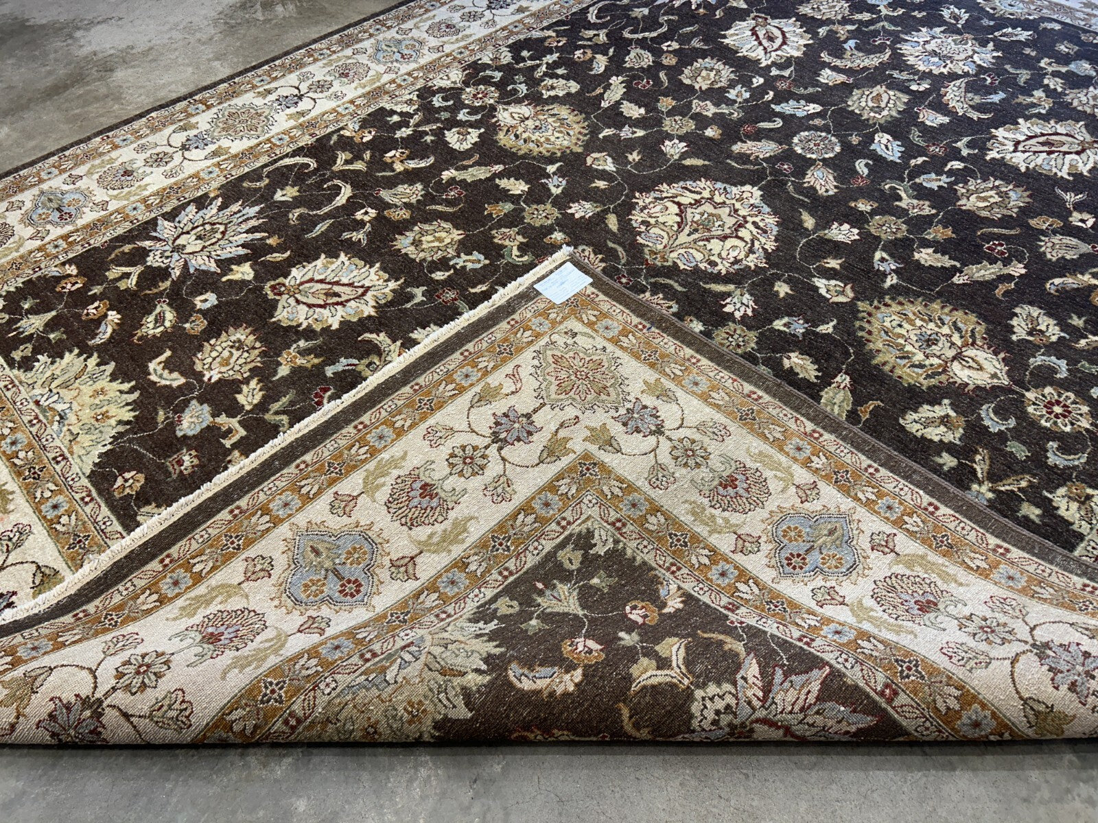 9'x11'10" Hand-Knotted 100% Wool Pile Pishawar Rug