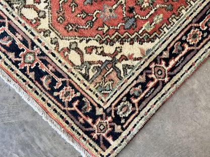 3'x5' Hand-Knotted 100% Wool Pile IndoSerapi Rug