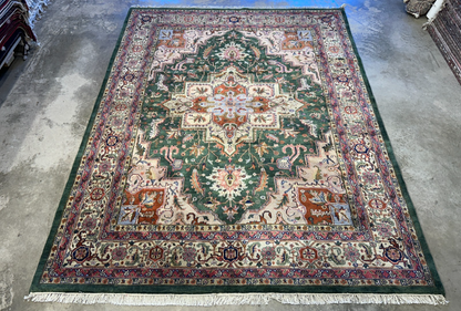 9'x12' Hand-Knotted 100% Wool Pile Herize Rug