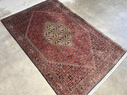 3'8"x5'10" Hand-Knotted 100% Wool Bidjare Carpet - Area Rug