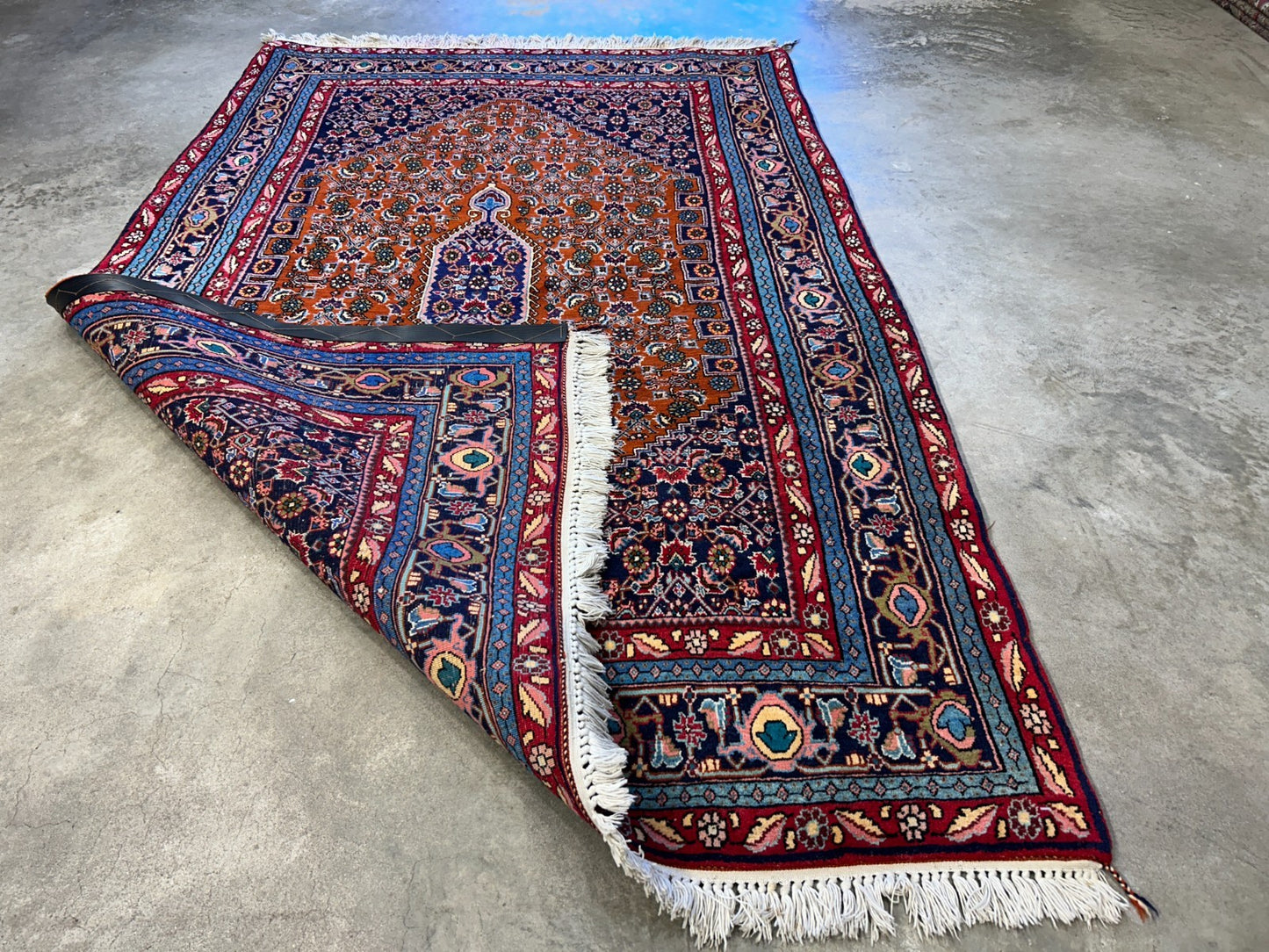 4'8"x7'2" Hand-Knotted 100% Wool Pile Bidjare Area Rug - Carpet