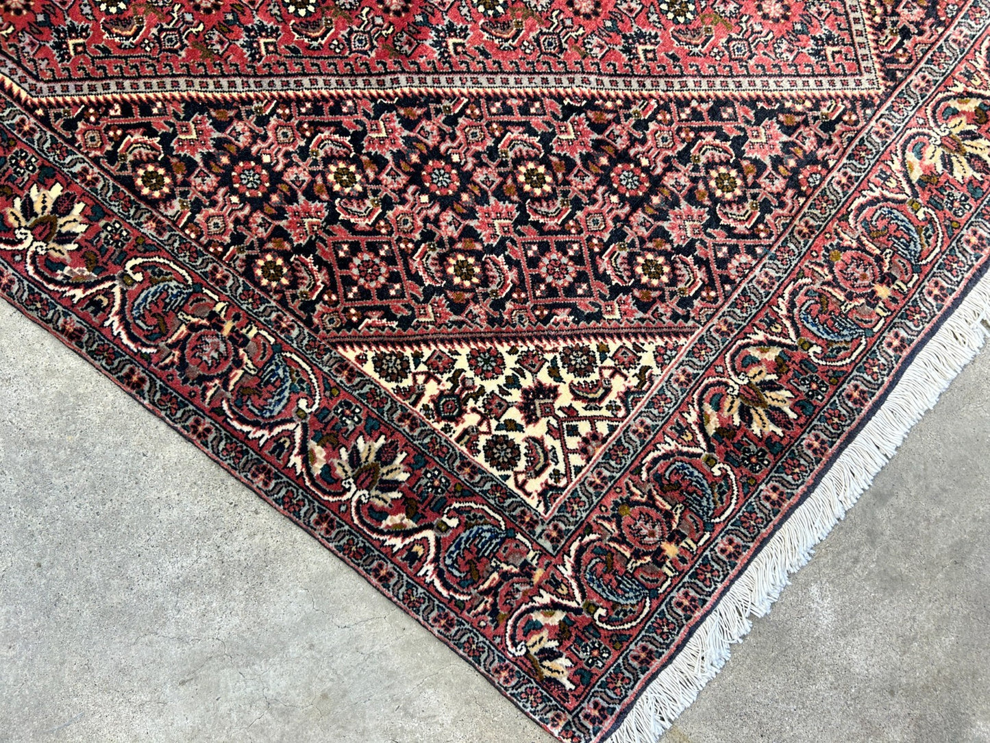 3'9"x5'8" Hand-Knotted 100% Wool Bidjare Carpet - Area Rug