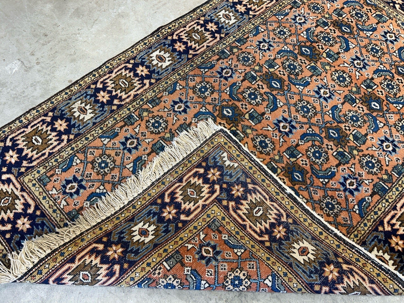 3’4”x5’2” Vintage Hand-Knotted 100% Wool Pile Bidjar Area Rug - Carpet