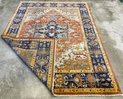 9'x12' Hand-Knotted 100% Lamb Wool  Serapie Design Carpet - Area Rug