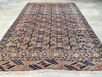 3'4"x5'3" Antique Hand-Knotted 100% Wool Pile Taky Bokhara Rug