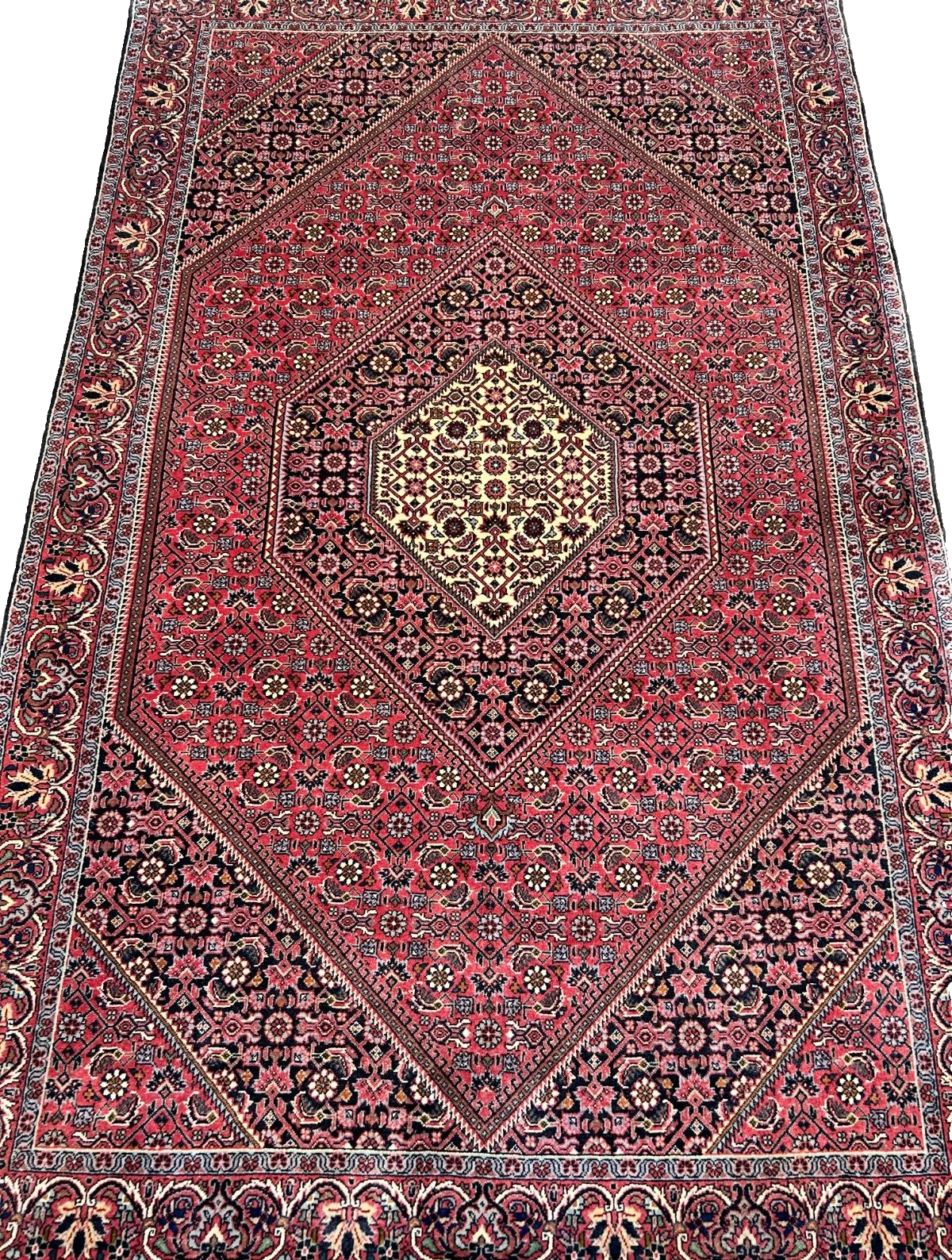 3'8"x5'10" Hand-Knotted 100% Wool Bidjare Carpet - Area Rug