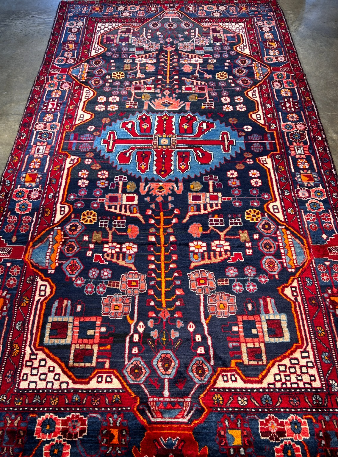 5'4" x 10'0" Hand-Knotted 100% Wool Pile Tuyserkan Area Rug - Carpet