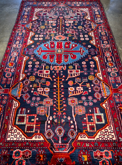 5'4" x 10'0" Hand-Knotted 100% Wool Pile Tuyserkan Area Rug - Carpet