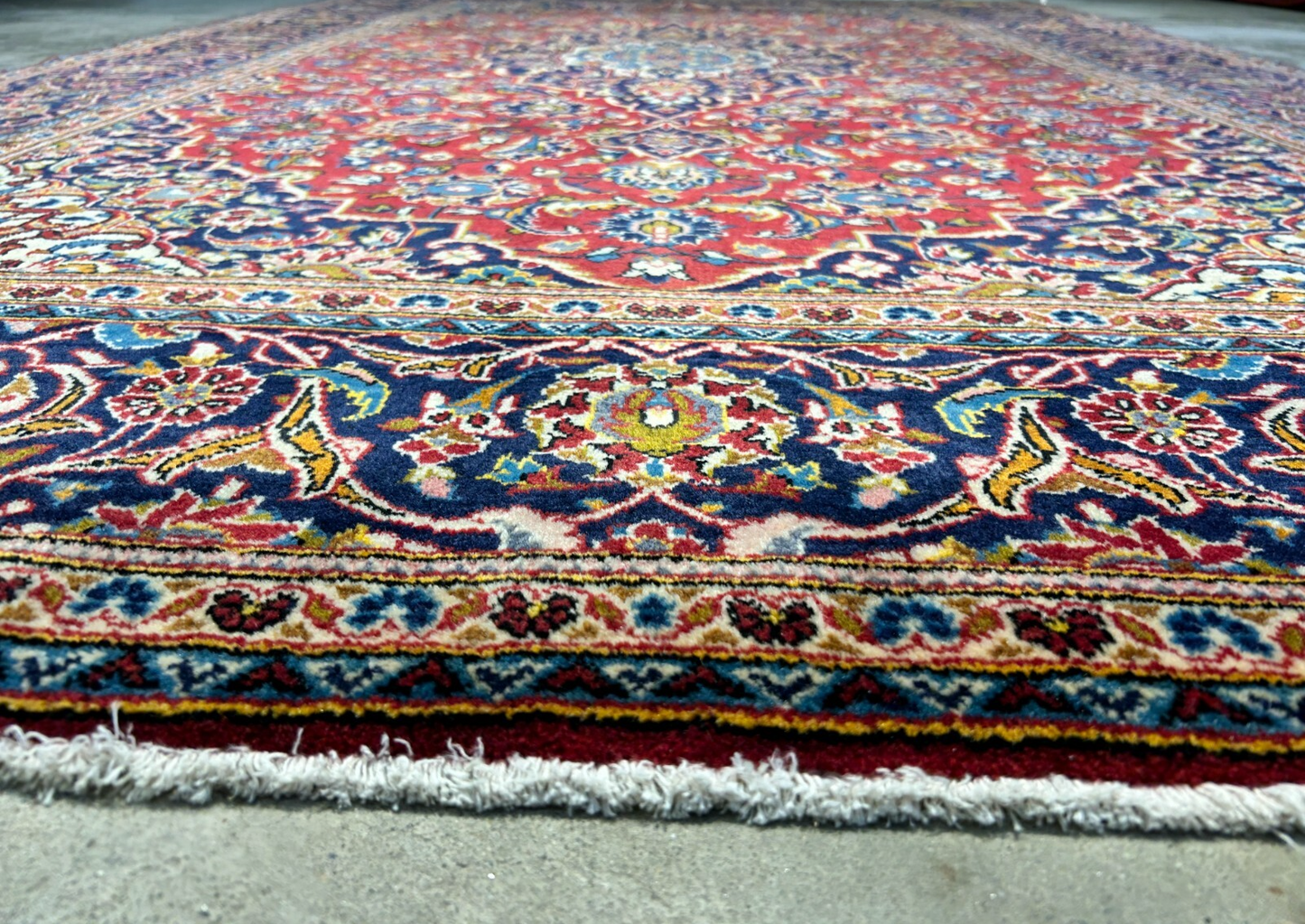 6'4"x9'11" Hand-Knotted 100% Wool Pile Kashanne Carpet - Area Rug