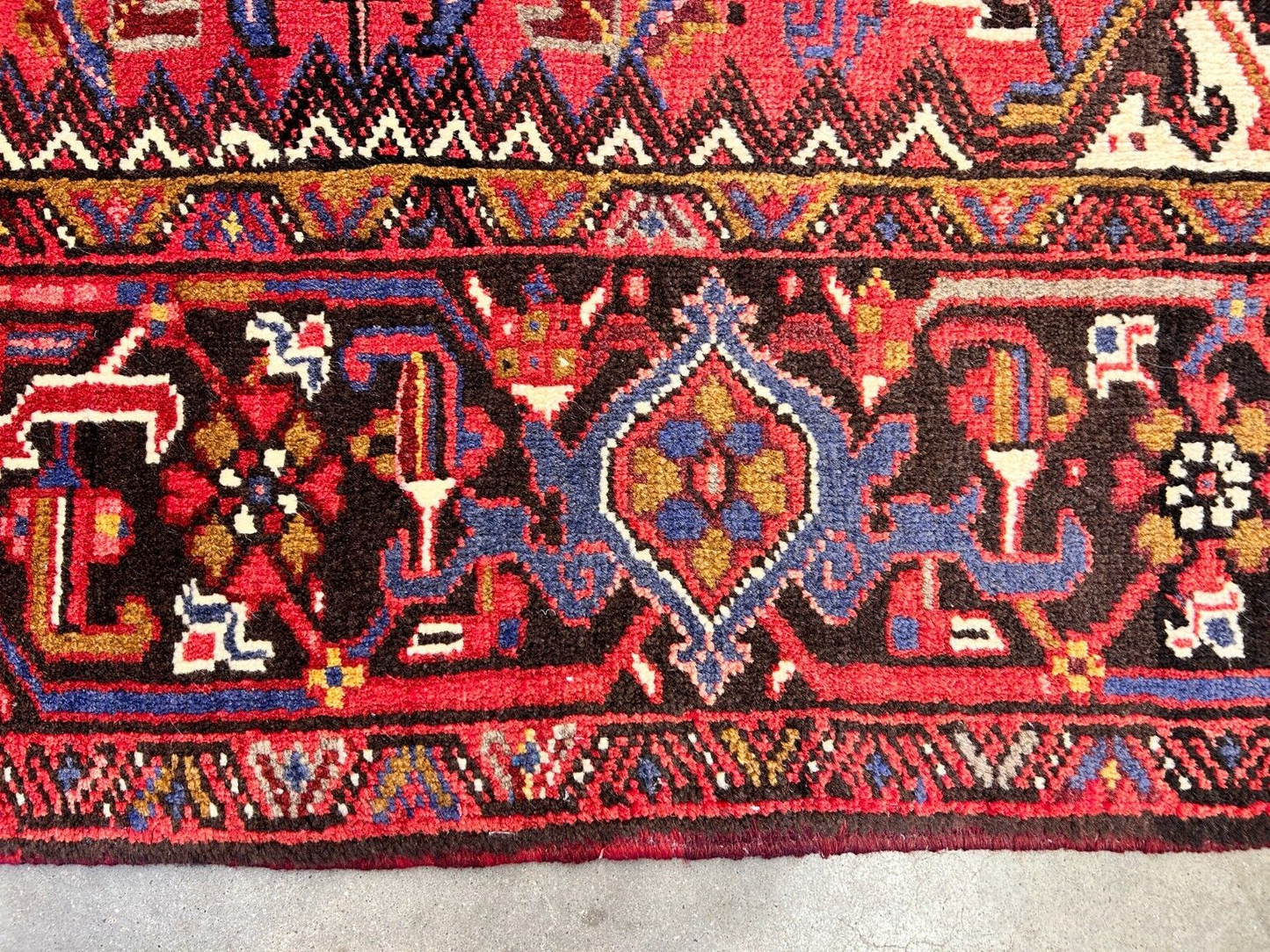 7'3"x9'9" Hand-Knotted 100% Wool Herize Carpet - Area Rug