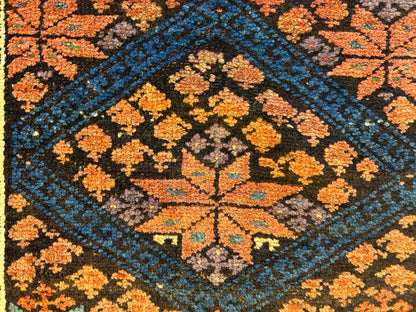 3'4"x6'6" Antique Hand-Knotted 100% Wool Pile Kordish Area Rug - Carpet