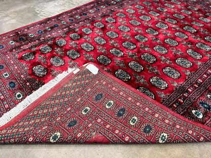 6'1" x 8'10" Hand-Knotted 100% Wool Pile Bokhara Area Rug - Handmade Carpet