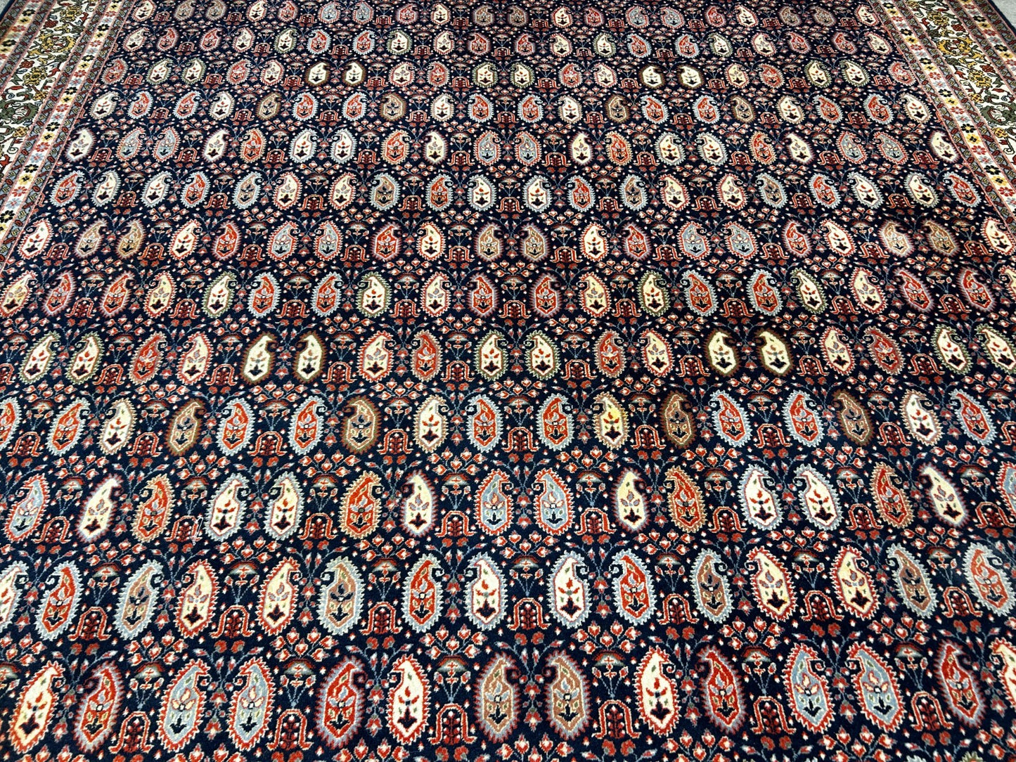 8'x11' Hand-Knotted 100% Wool Pile Hereke Area Rug - Carpet