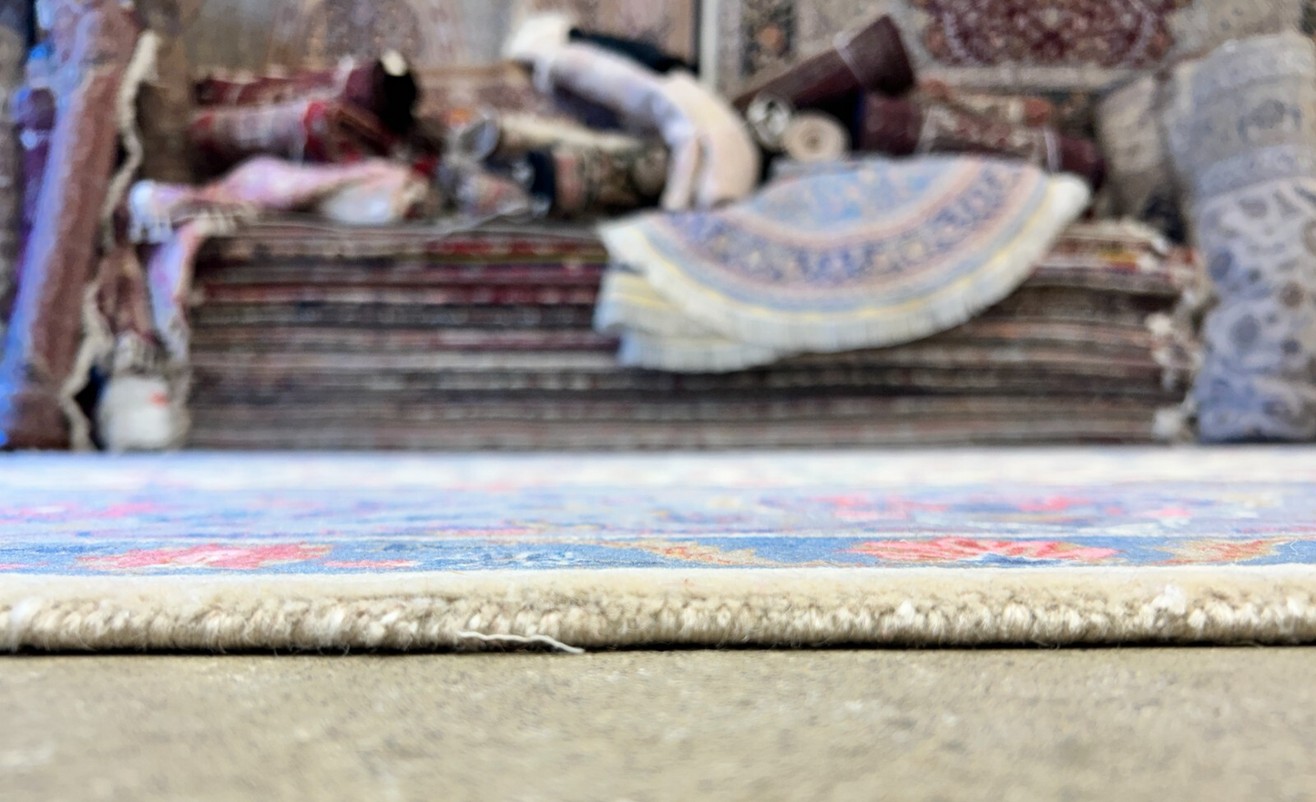 9'2"x12'1" Hand-Knotted 100% Wool Pile Oriental Rug