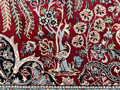 9'1"x12'4" Hand-Knotted 100% Wool Pile Oriental Rug